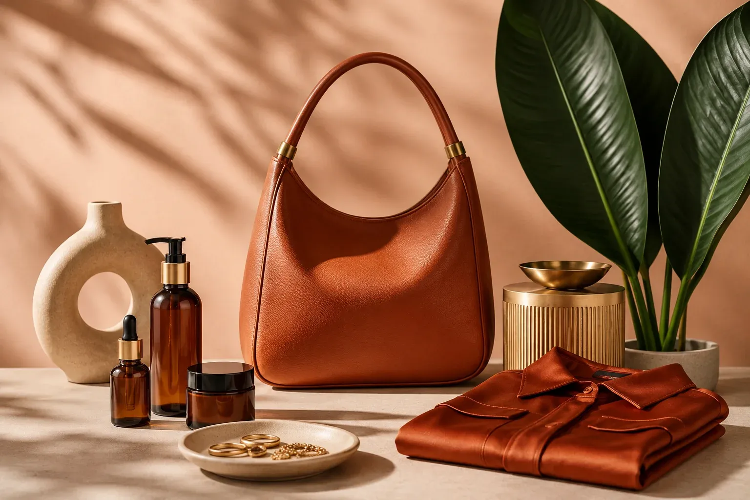 Sacs, soins, bijoux et vêtements présentés comme dans une boutique MYSTOREY